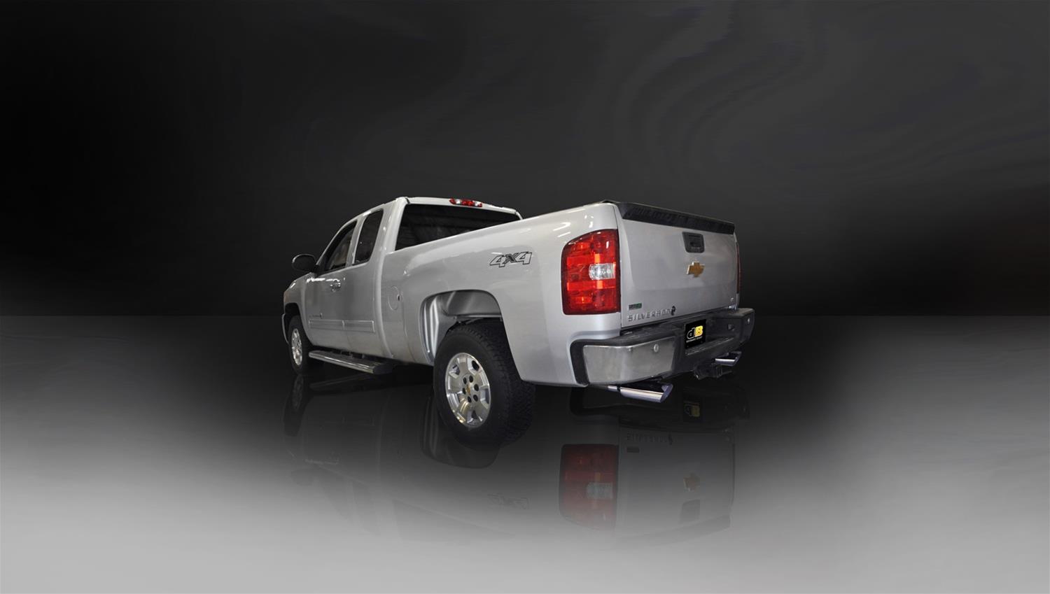 Corsa 2011-2013 Chevrolet Silverado Crew Cab/Short Bed 1500 6.2L V8 Polished Sport Cat-Back Exhaust thumbnail 3