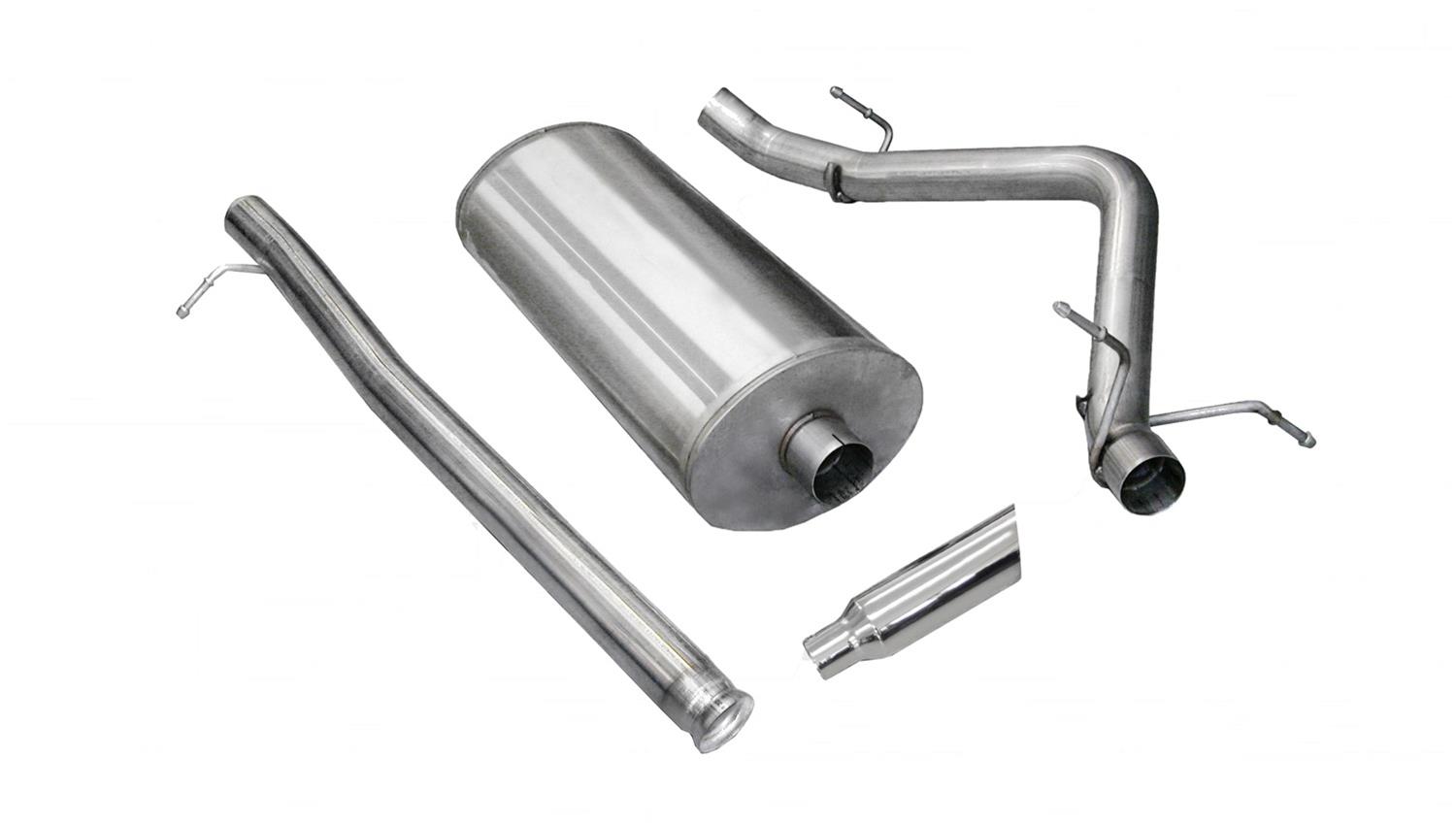 Corsa dB Cat-Back Exhaust Systems for 2009-2013 SIERRA 1500, SILVERADO 1500 - 24902 System, dB, Sport, Cat-back, One, Stainless Steel, Natural, Chevy, GMC, 4.8L, 5.3L, Kit