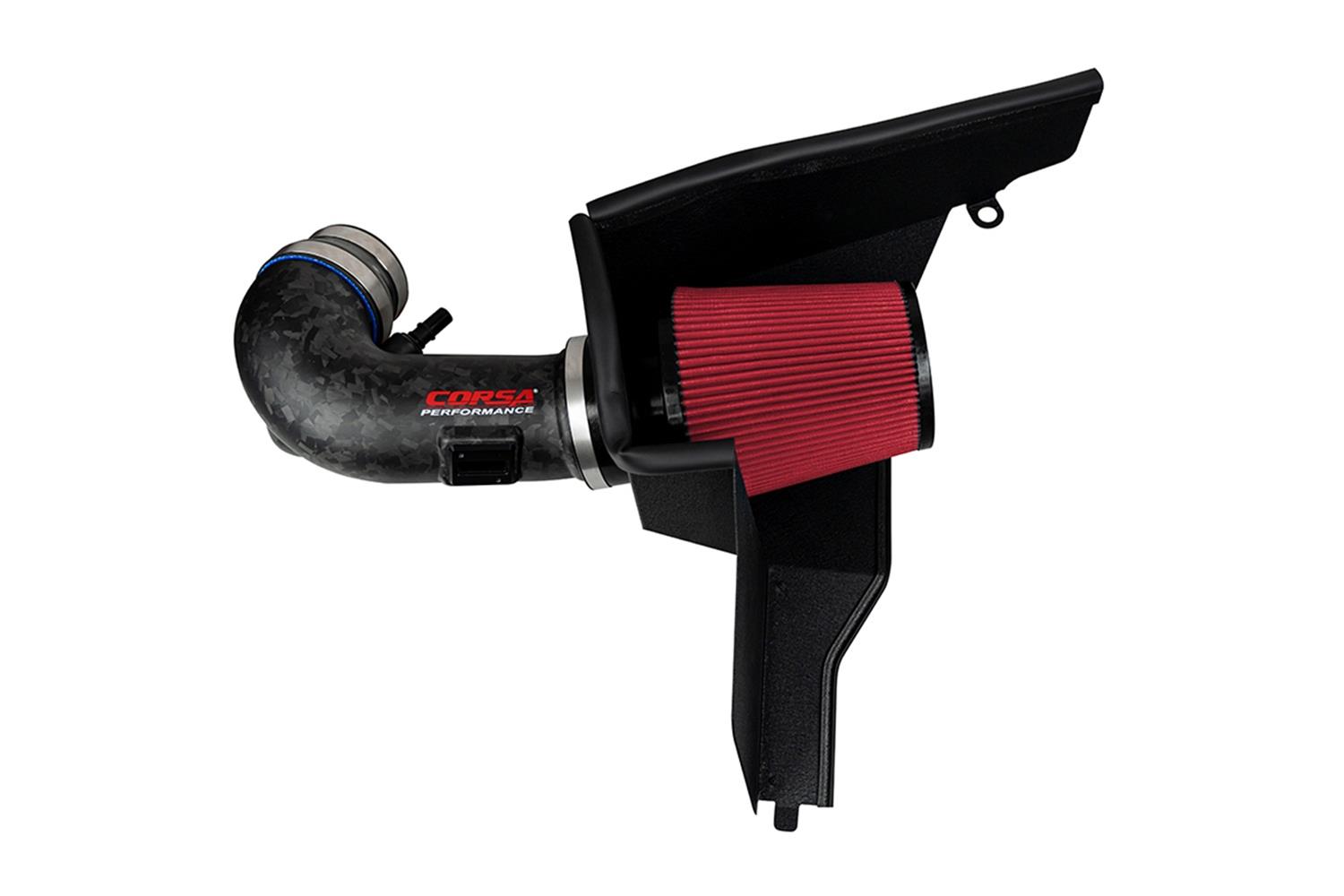 Corsa Carbon Fiber DryTech 3-D Air Intakes for 2018-2023 MUSTANG - 44006D-MF Intake Kits, 3-D, Forged Tube, Synthetic Filter, Red, Mustang GT, Ford, 5.0L, Kit thumbnail 4
