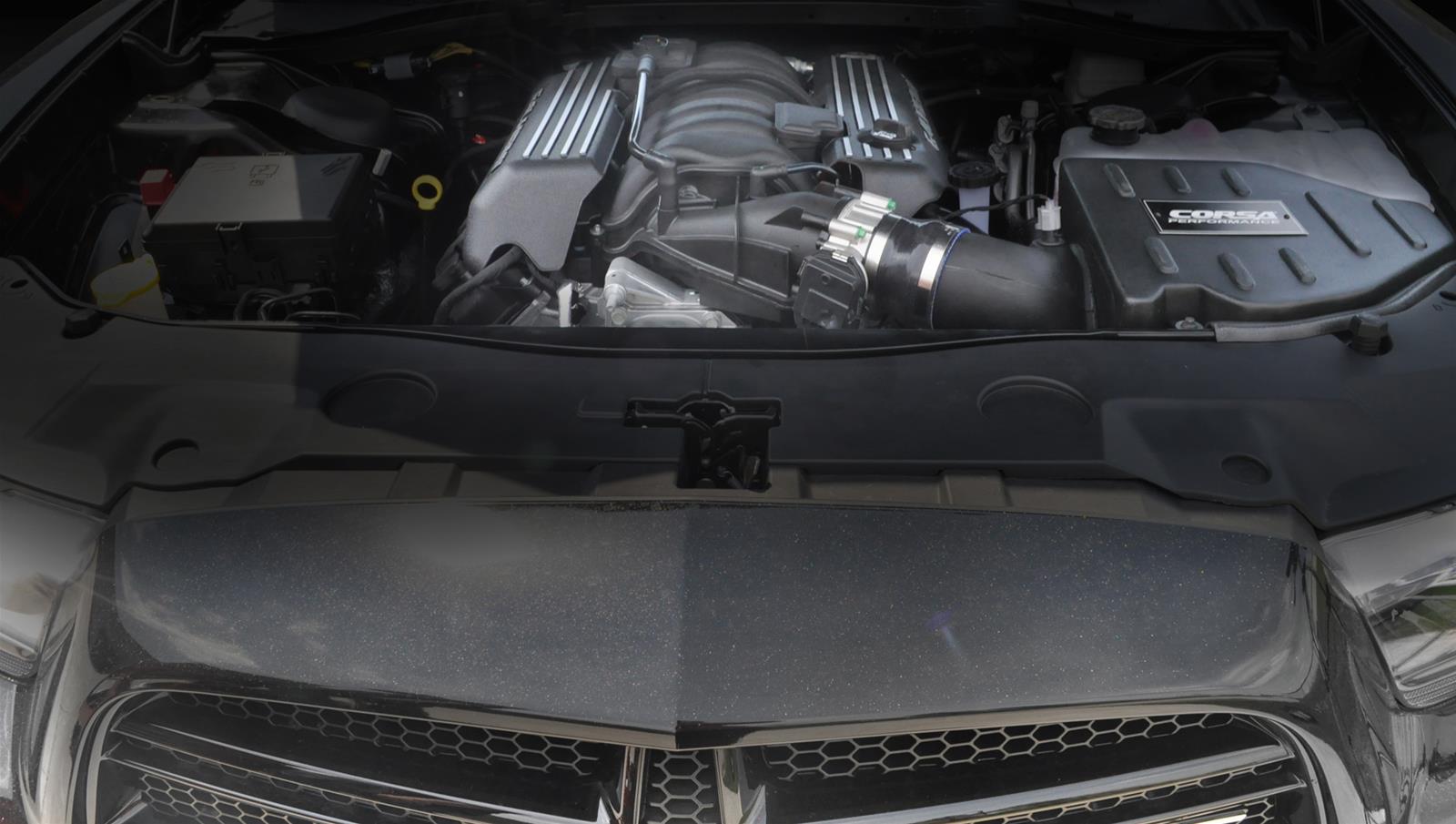 Corsa MaxFlow 5 Air Intakes for 2012-2014 300, 2011-2022 CHALLENGER, 2012-2018 CHARGER - 46864 Intake Kit, 5, Polyethylene Tube, Black, Cotton Gauze Filter, Blue, Chrysler, Dodge, 6.4L, Kit thumbnail 3