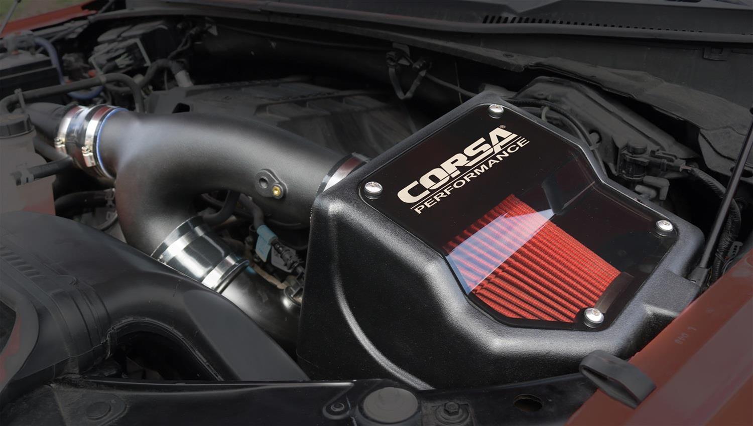 Corsa 15-20 Ford F-150 2.7L Ecoboost / 2015-2016 3.5L EcoBoost Cold Air Intake with DryTech Filter thumbnail 2