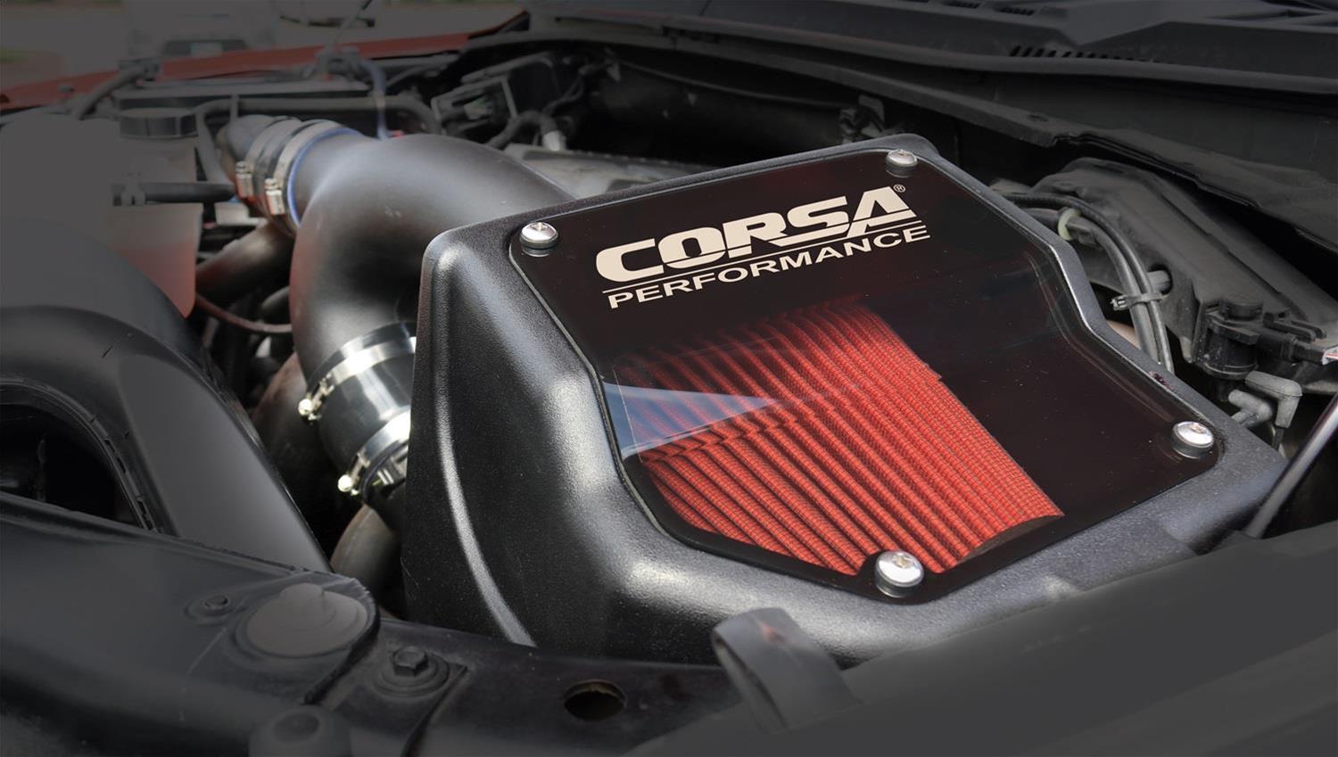 Corsa 15-20 Ford F-150 2.7L Ecoboost / 2015-2016 3.5L EcoBoost Cold Air Intake with DryTech Filter thumbnail 3