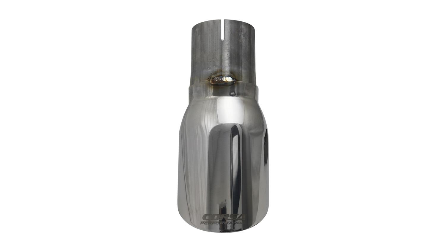 Corsa Single Universal 2.75in Inlet / 4in Outlet Polished Pro-Series Tip Kit thumbnail 3