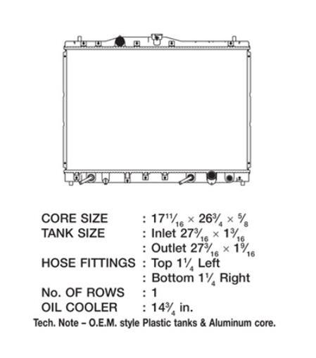CSF Radiators 2448 Radiator, OE Replacement, Aluminum/Plastic, Natural, for use on Acura®, RL, Each thumbnail 3