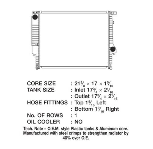 CSF Radiators 2526 Radiator, OE Replacement, Copper/Brass, Black, BMW, Manual Transmission, Each thumbnail 3