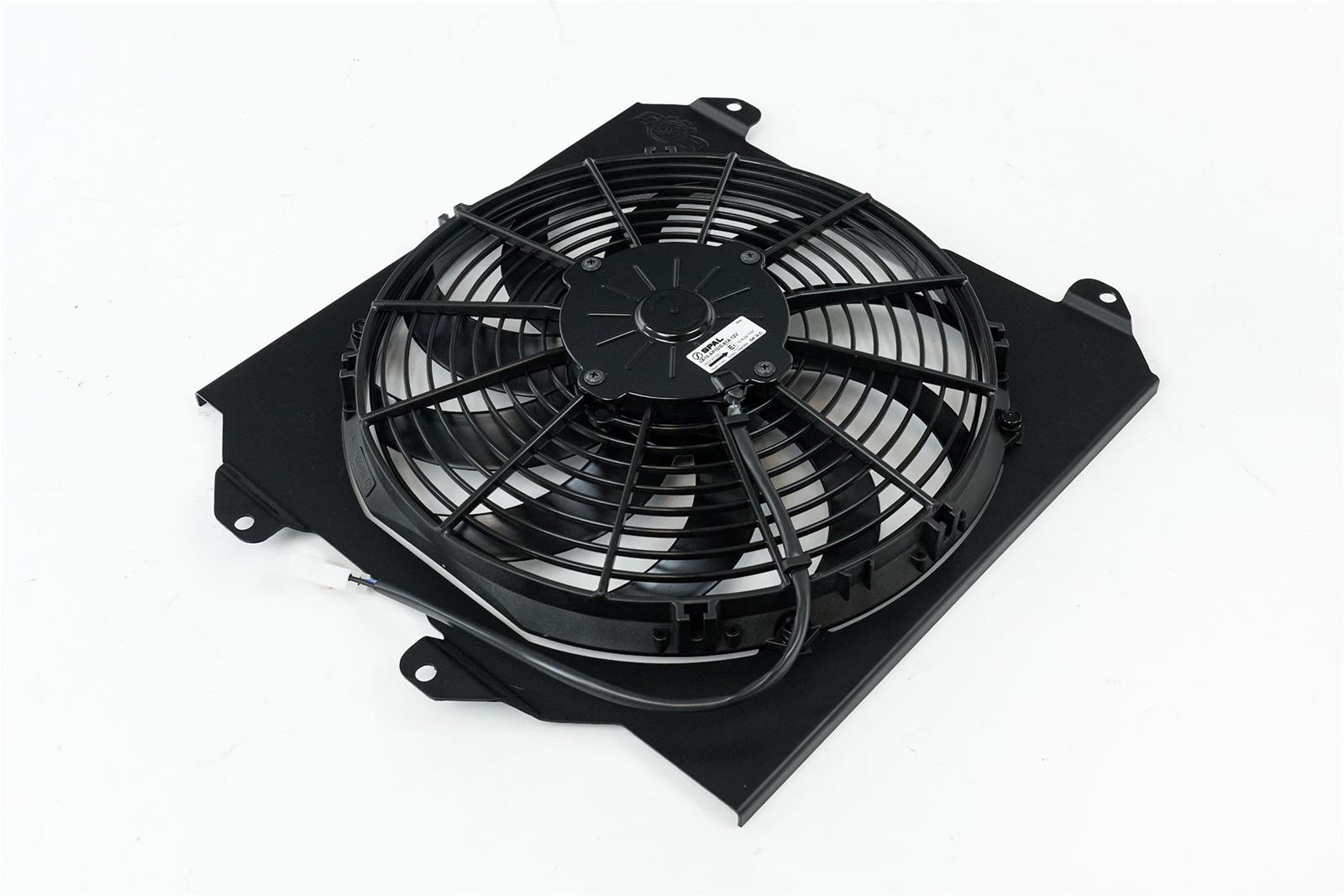CSF Radiator Fans, Electric 2858FB Honda/Acura K-Swap Fan Shroud w/ Fan - Black Finish