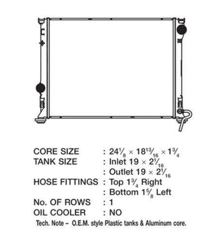 CSF Radiators 3417 Radiator, OE Replacement, Aluminum/Plastic, Natural, Chrysler, Dodge, Each thumbnail 3