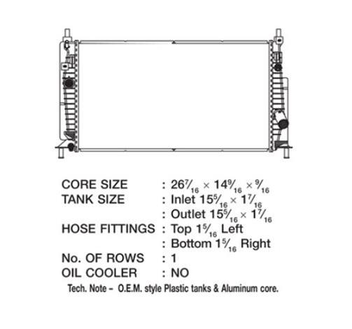 CSF Radiators for 2010-2013 3 - 3496 Radiator, OE Replacement, Aluminum/Plastic, Natural, Mazda, 3, Each thumbnail 3