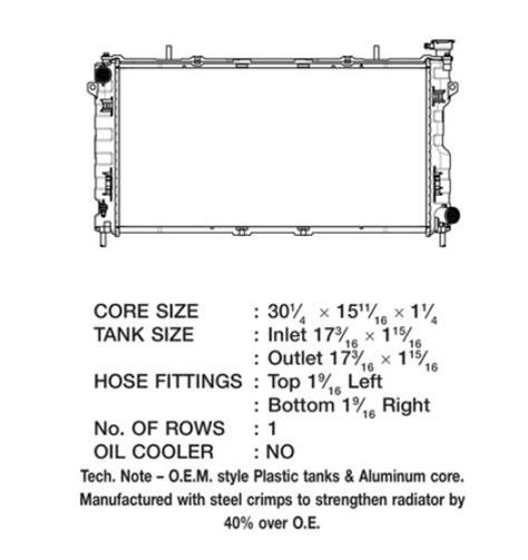 CSF Radiators 3631 Radiator, OE Replacement, Aluminum/Plastic, Natural, Chrysler, Dodge, Each thumbnail 3