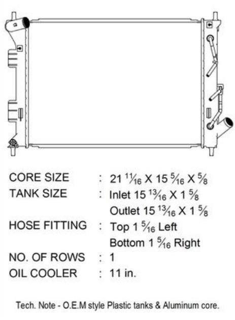 CSF Radiators 3762 Radiator, OE Replacement, Aluminum/Plastic, Natural, for use on Kia, Each thumbnail 3