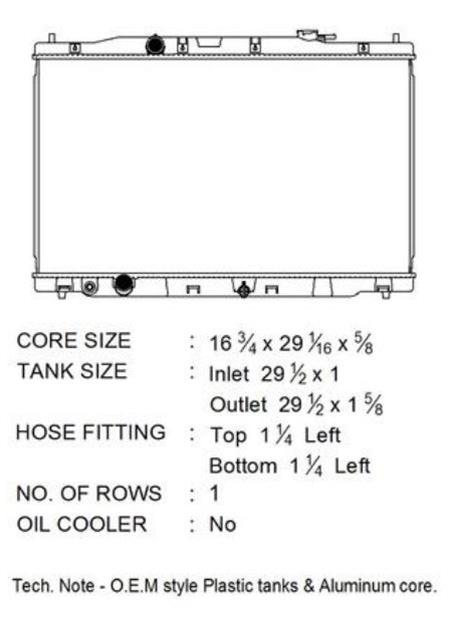 CSF Radiators 3782 Honda Cr-V 16-15 2.4L thumbnail 3