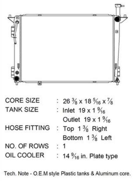 CSF Radiators 3789 Radiator, OE Replacement, Aluminum/Plastic, for use on Kia, Each thumbnail 3