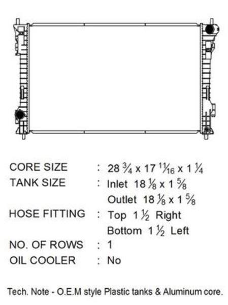 CSF Radiators 3797 Radiator, OE Replacement, Aluminum/Plastic, Ford, Each thumbnail 3