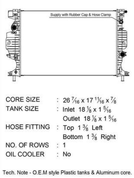 CSF Radiators 3807 Radiator, OE Replacement, Aluminum/Plastic, Ford, Lincoln, Each thumbnail 3