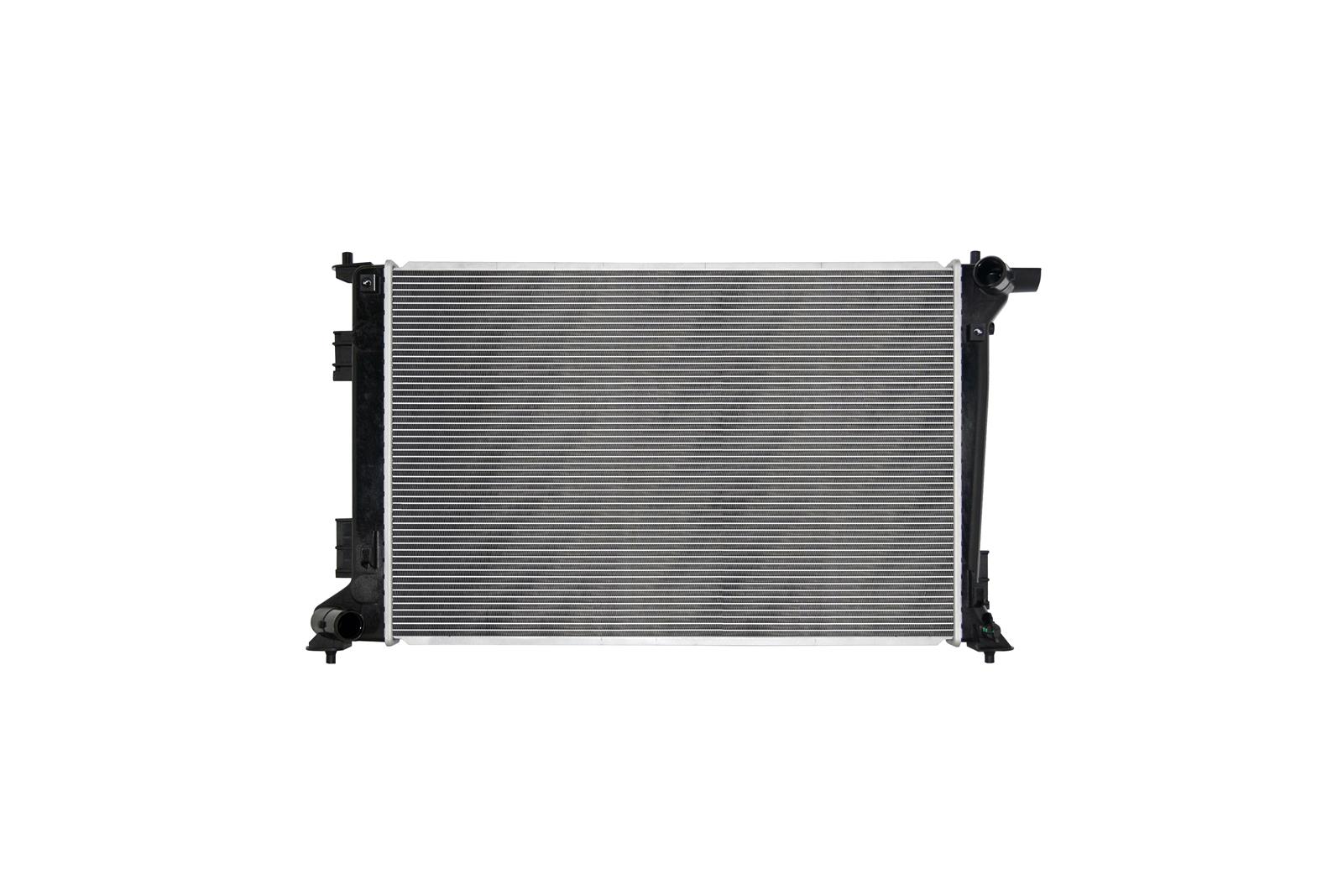 CSF Radiators 3876 Radiator, Aluminum/Plastic, Natural, Crossflow, Upper Passenger Side Inlet, Lower Driver Side Outlet, for Kia, Each