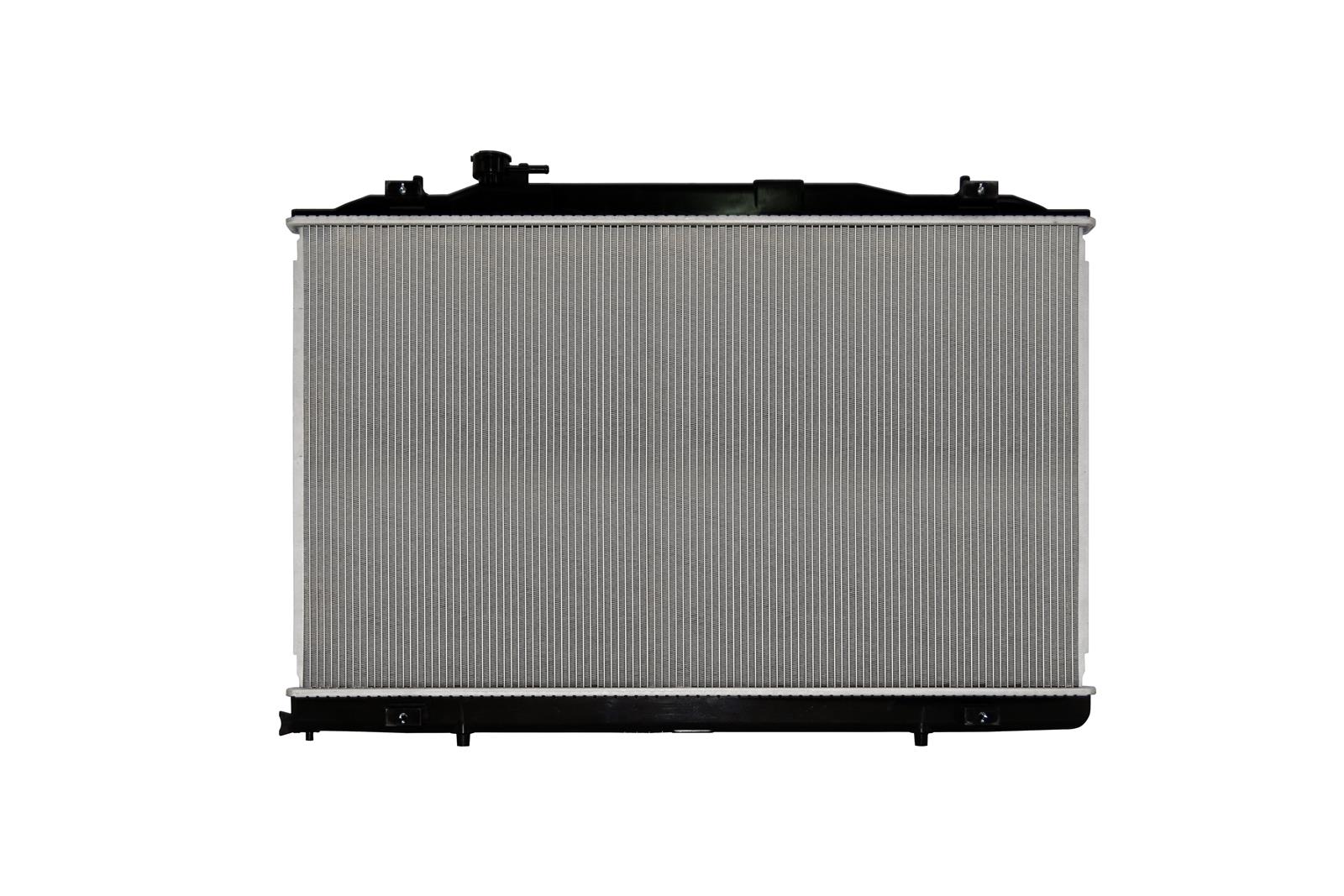CSF Radiators 3883 Radiator, Aluminum/Plastic, Natural, Downflow, Upper Driver Side Inlet, Lower Driver Side Outlet, for use on Honda®, Each thumbnail 3