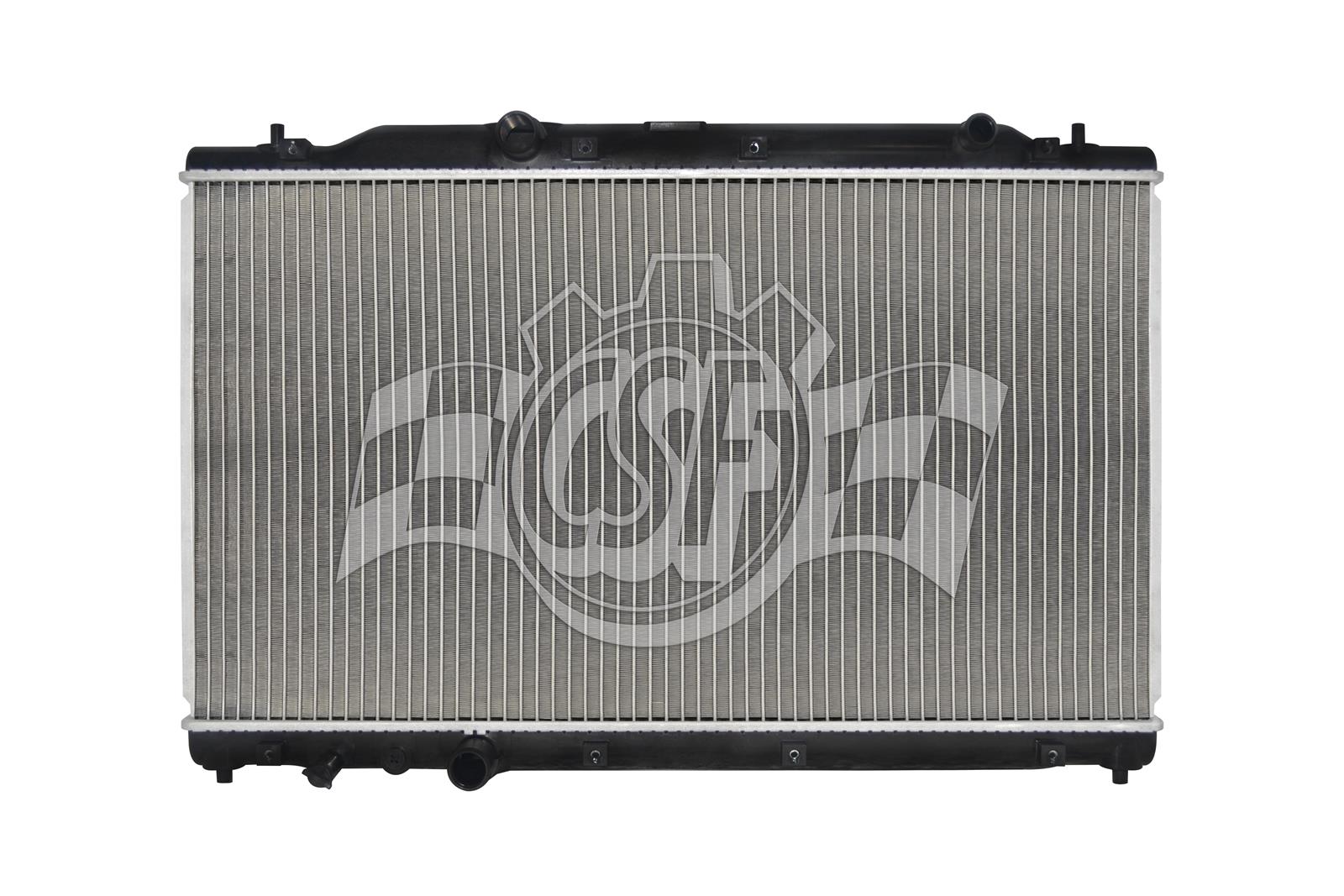 CSF Radiators 3963 Radiator, Aluminum/Plastic, Natural, Downflow, Upper Driver Side Inlet, Lower Driver Side Outlet, Turbocharged, for use on Honda®, Each