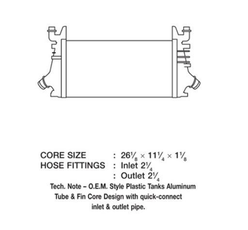 CSF Intercoolers 6005 Intercooler, Aluminum, Natural, Chevy, Each thumbnail 3