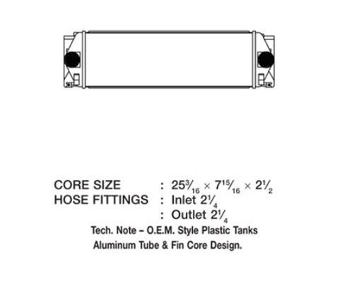 CSF Intercoolers 6055 Intercooler, Aluminum, Natural, Dodge, Mercedes-Benz, Freightliner, Each thumbnail 3