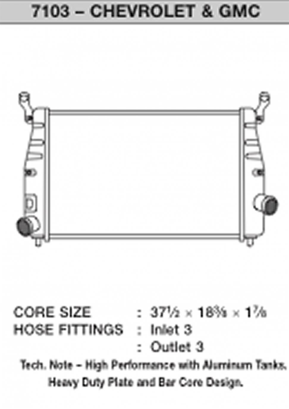 CSF Turbo Diesel Charge-Air Coolers 7103 Intercooler, Cooler, Aluminum, Black, Chevy, GMC, Each thumbnail 8