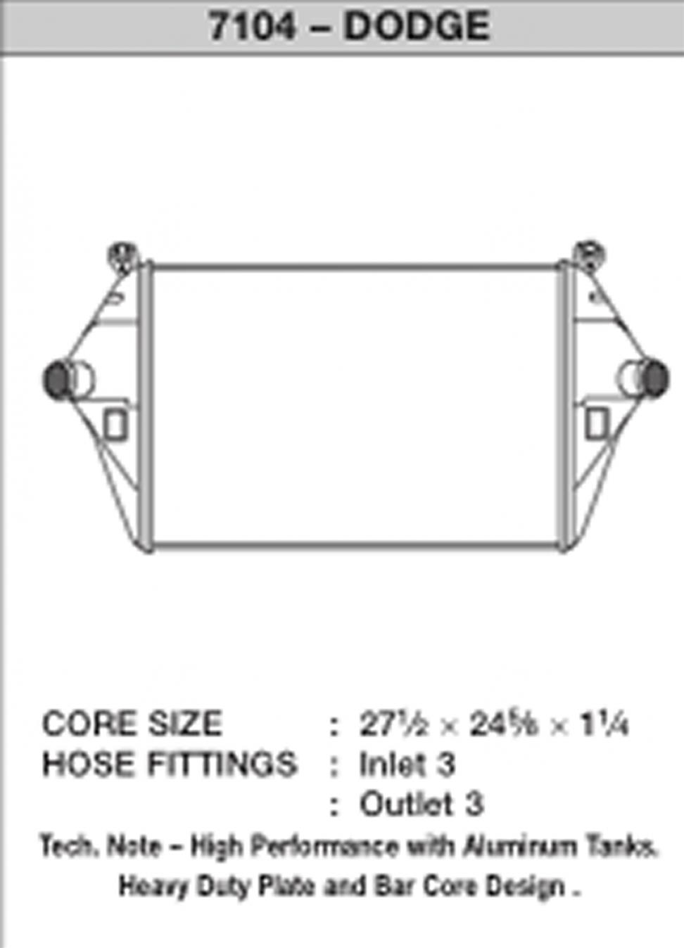 CSF Turbo Diesel Charge-Air Coolers 7104 Intercooler, Cooler, Aluminum, Black, Dodge, Each thumbnail 2