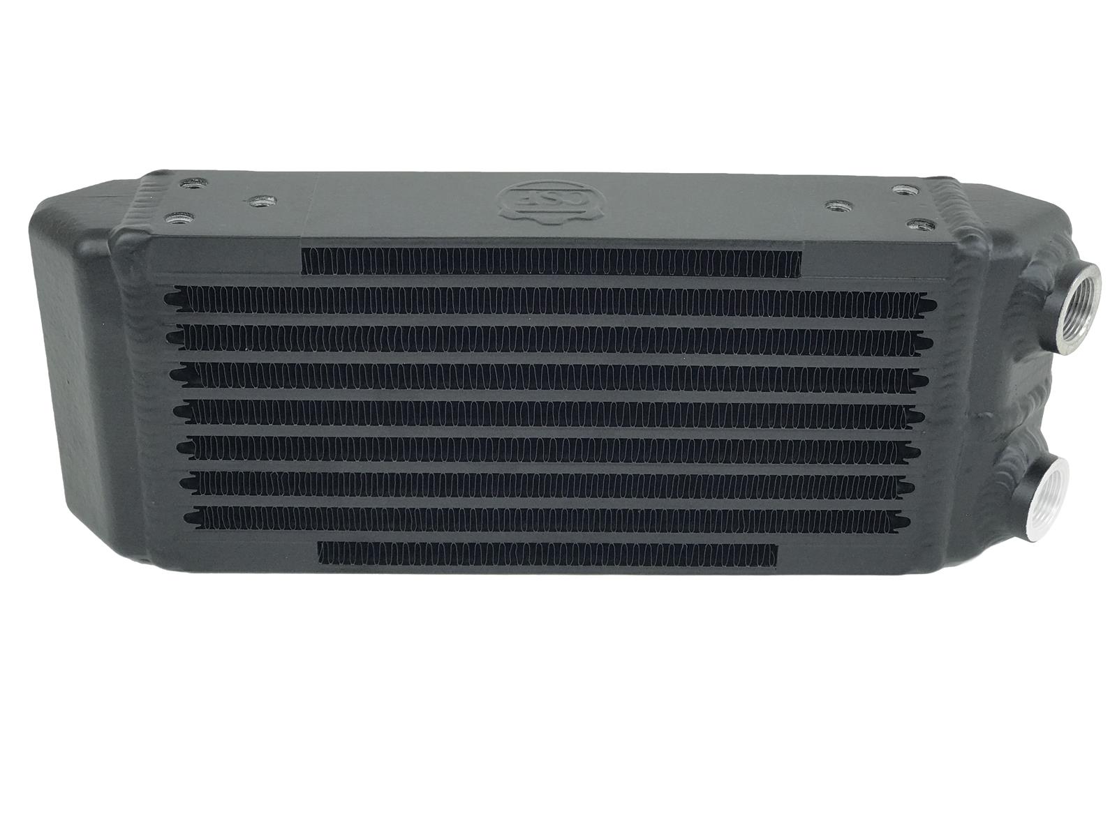 CSF Fluid Coolers 8119 Cooler, Universal Type, Plate, Aluminum, Black Powdercoated, M22 x 1.5 Female Threads Inlet/Outlet, Each thumbnail 2