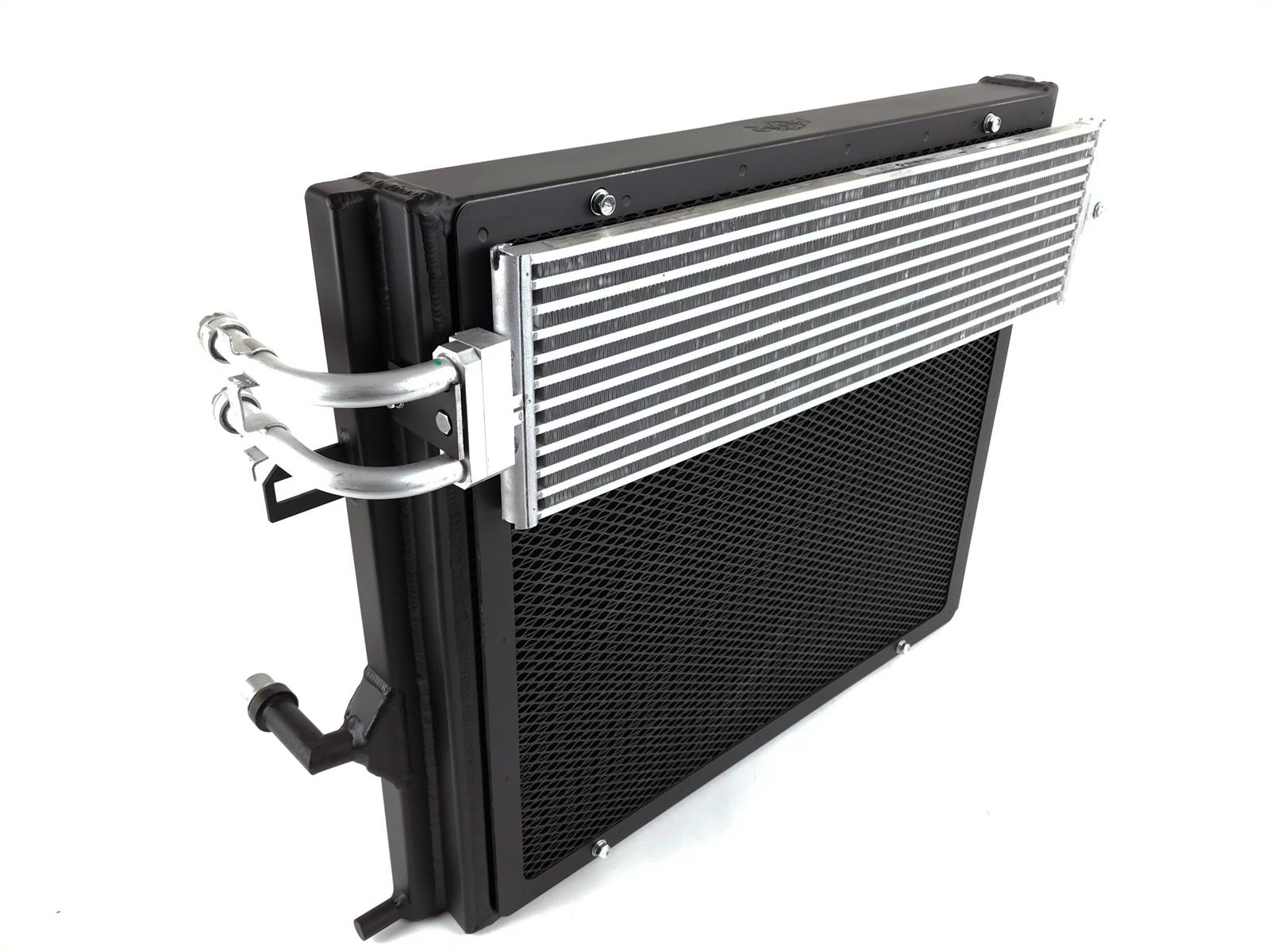 CSF Heat Exchangers 8131B Radiator, BMW B58/B48 Front Mount Exchanger w/ rock guard (BLACK) (Triple-pass) thumbnail 8