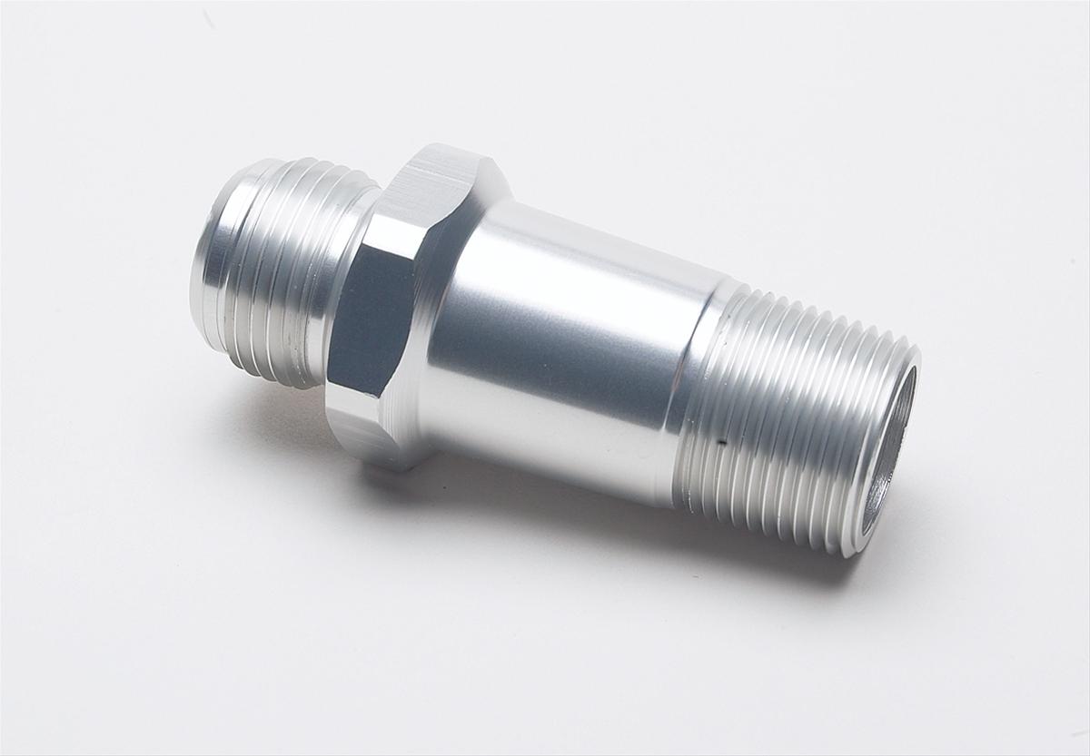 CSR NPT to AN Adapters 909AN12 Fitting, Adapter, NPT, Straight, Aluminum, Clear Anodized, -12 AN, 3/4 in. NPT, Each thumbnail 2