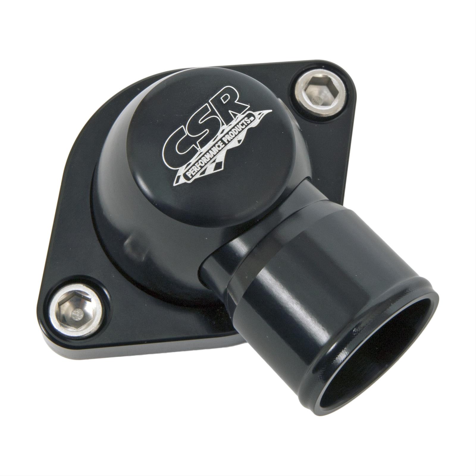 CSR Performance Products 912R Red Anodized Swivel Style Thermostat Housing for GM and Mopar Engine using 1-1/2 Hose 