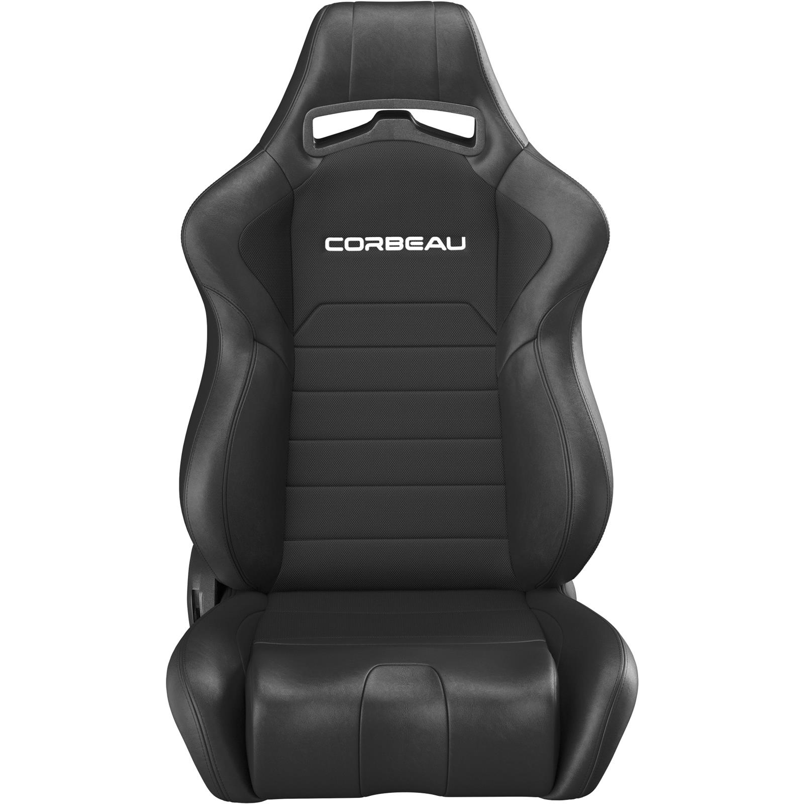 Corbeau LG1 Racing Black Cloth Seat 25501PR Bucket and Bench Seats, Seats, Adjustable Bucket, Cloth, Black, Stitching, Lever Recline, Pair thumbnail 3