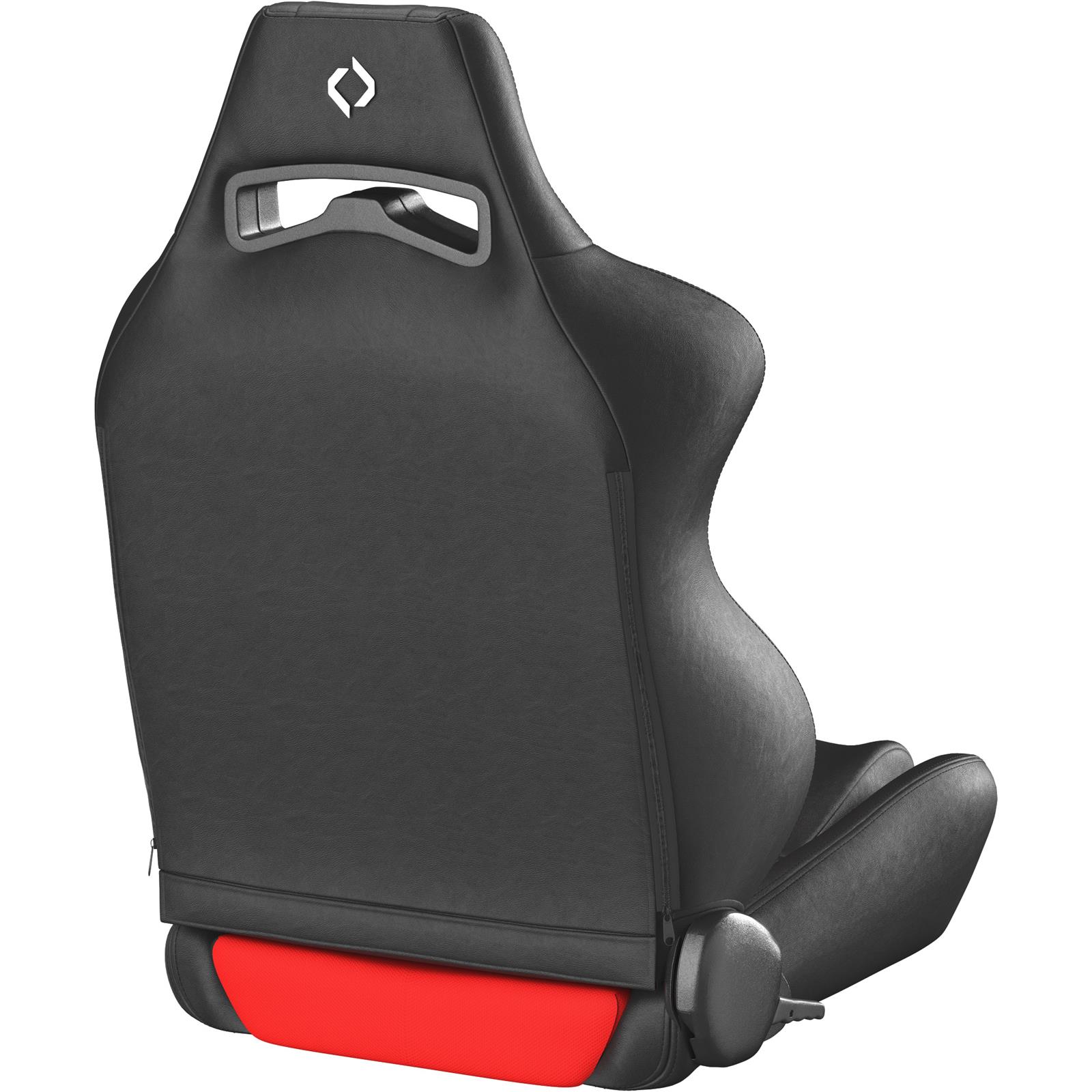 Corbeau LG1 Racing Black Cloth Seat 25507PR Seats, Racing, Reclining Bucket, Steel, Black, Cover, Red Insert, Stitching, Lever Recline, Front, Pair thumbnail 2
