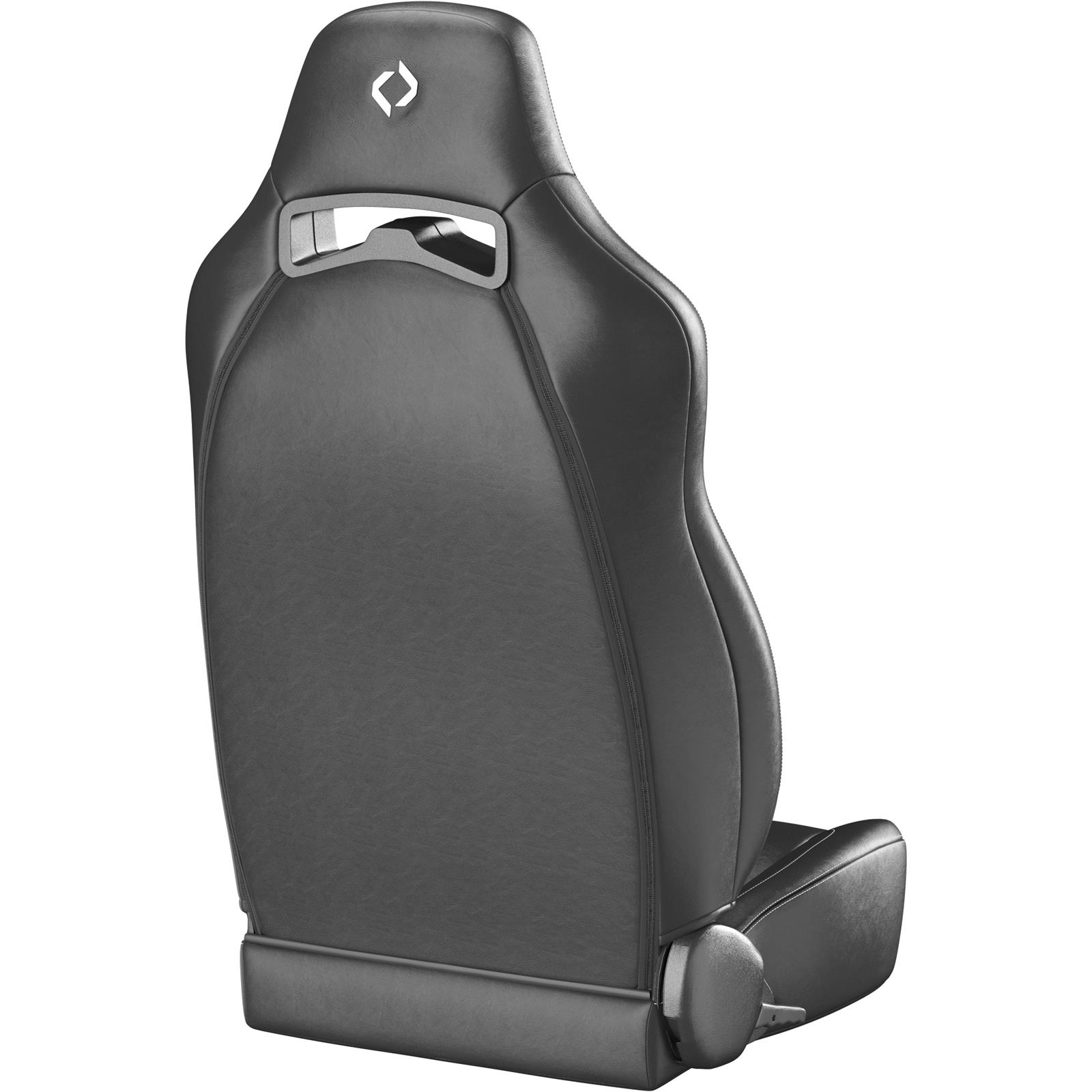 Corbeau Race Reclining Trailcat Black Vinyl Seat 44901 WPR Seats, Trailcat, Bucket, Lever, Steel, Cover and Insert, White Stitching, Shoulder Harness Opening, Front, Pair thumbnail 3