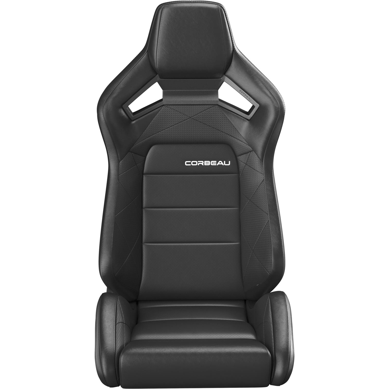 Corbeau Sportline RRX Black Vinyl Seat 55010PR Bucket Seats, RRX, Black, Vinyl, Reclining, Pair thumbnail 3