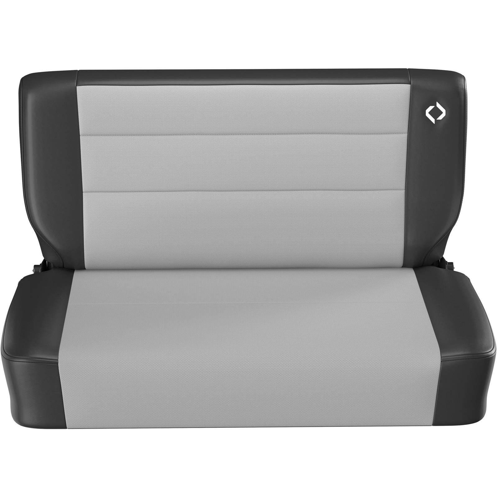 Corbeau Safari Black Vinyl Bench Seat 60019 Sport Seats , Vinyl/Gray Cloth thumbnail 2