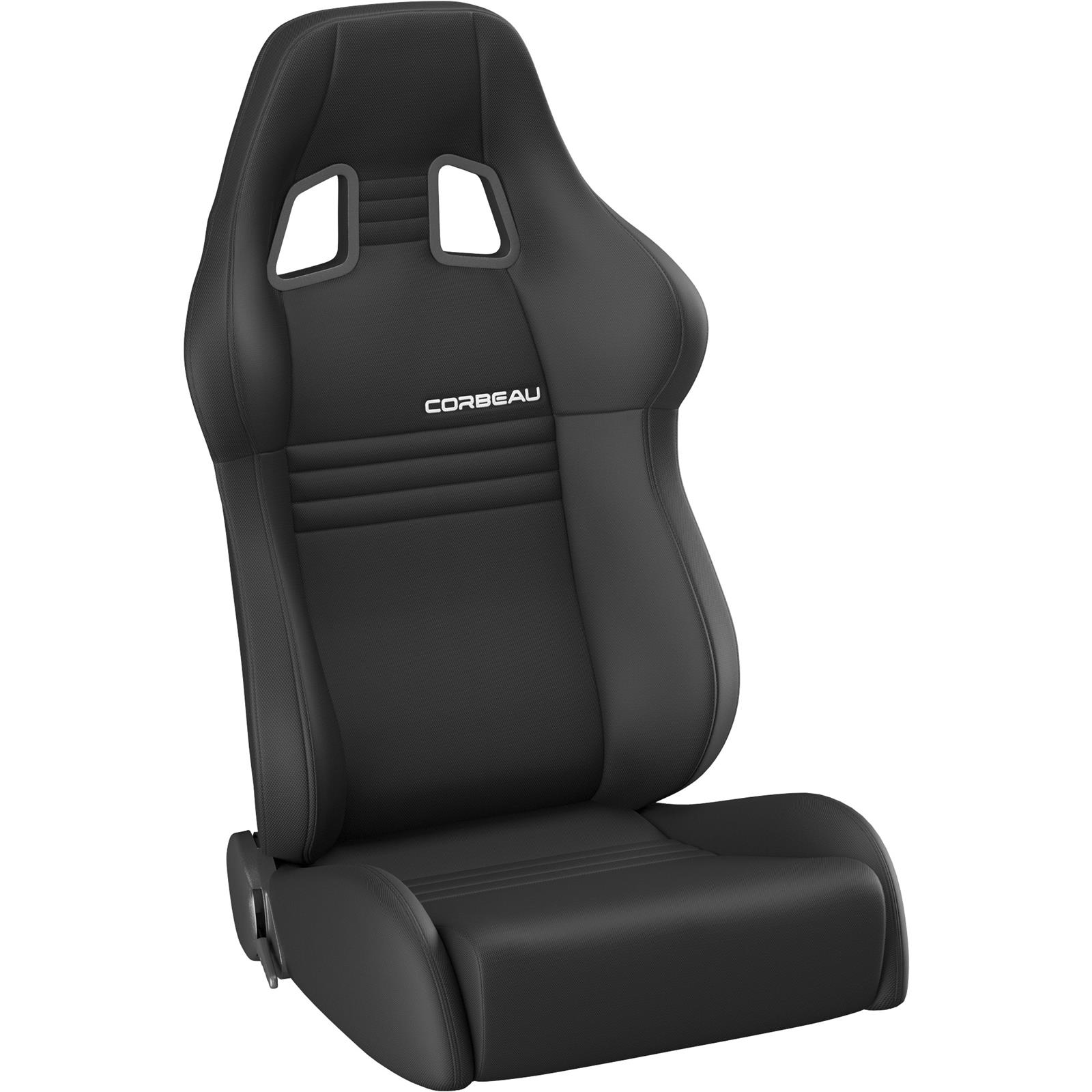 Corbeau A4 Wide Racing Black Cloth Seat 60091WPR Sport Seats , Pair thumbnail 5