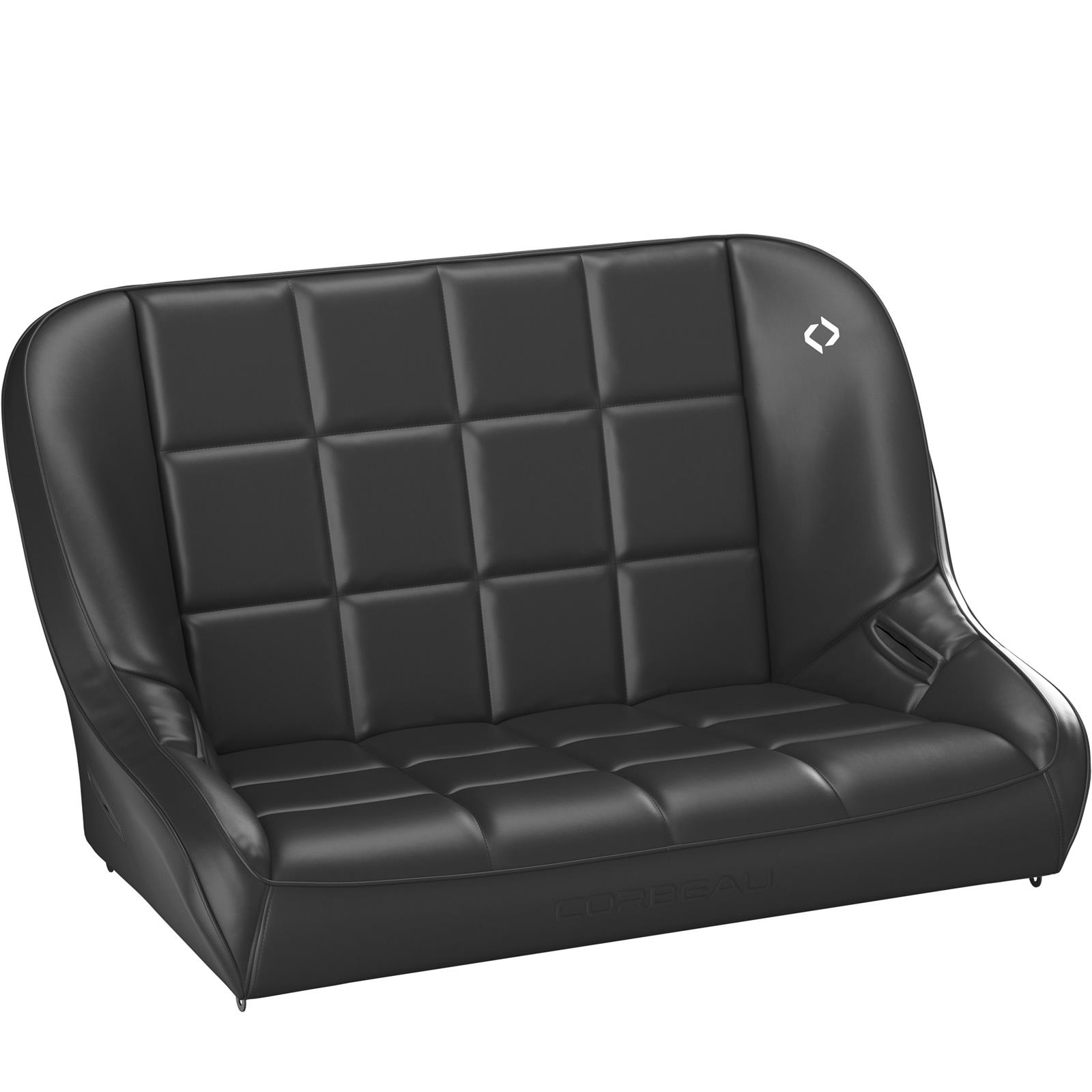 Corbeau Baja Suspension Black Vinyl Bench Seat 64401 Sport Seats , 42" thumbnail 4