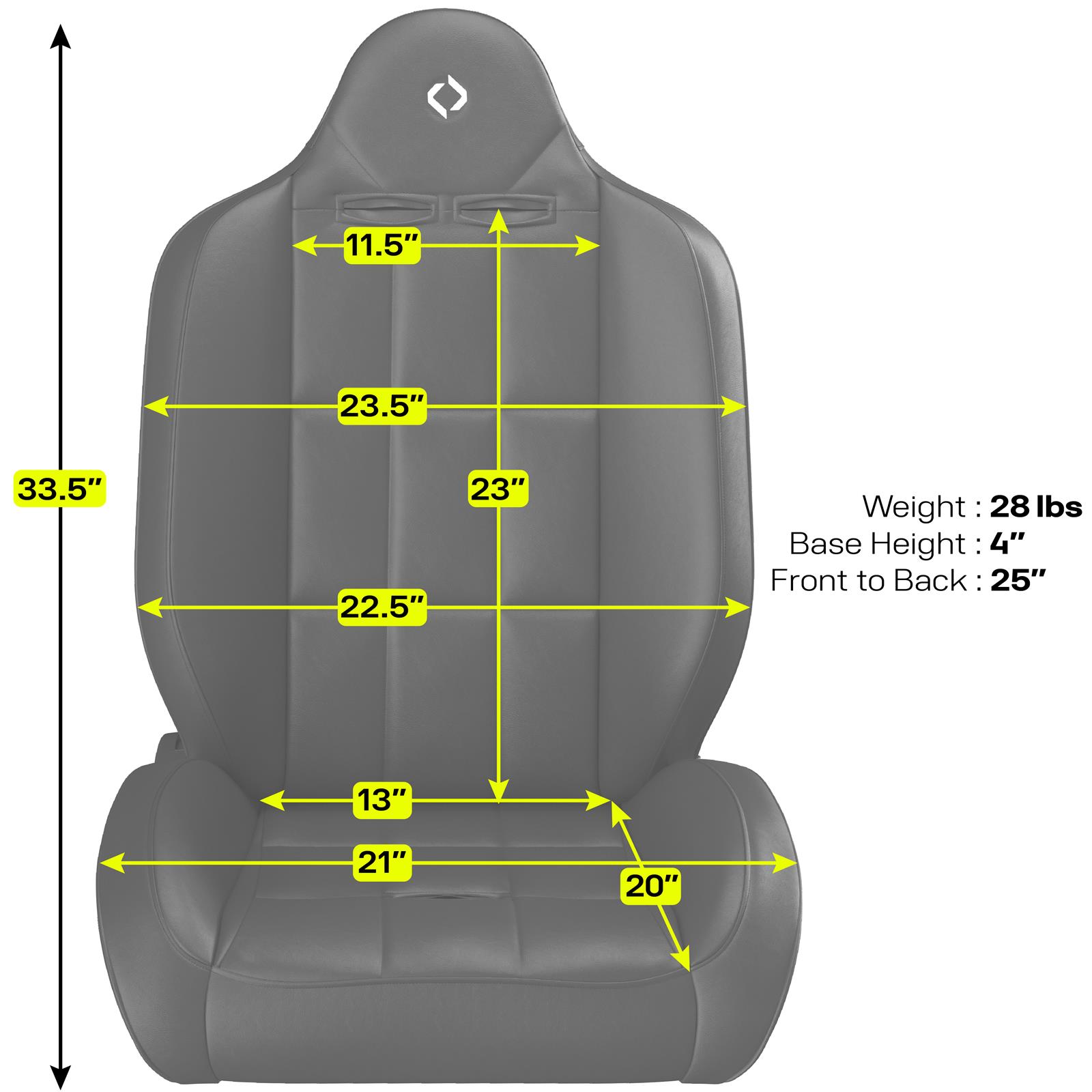 Corbeau Baja RS Suspension Black Vinyl Seat 66401PR Bucket and Bench Seats, Seats, Adjustable Bucket, Vinyl, Black, Stitching, Lever Recline, Pair thumbnail 2