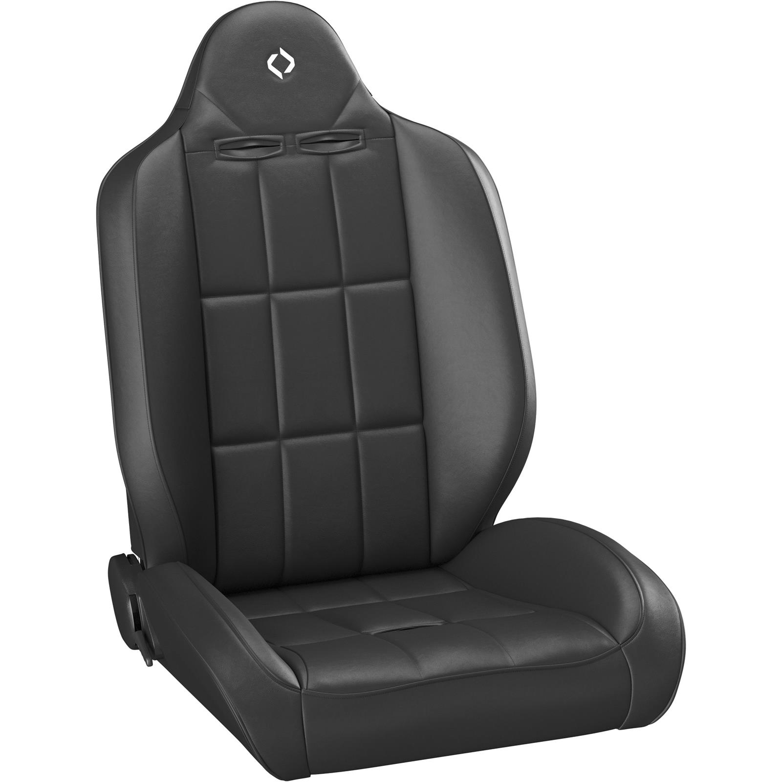 Corbeau Baja RS Suspension Black Vinyl Seat 66401PR Bucket and Bench Seats, Seats, Adjustable Bucket, Vinyl, Black, Stitching, Lever Recline, Pair thumbnail 5