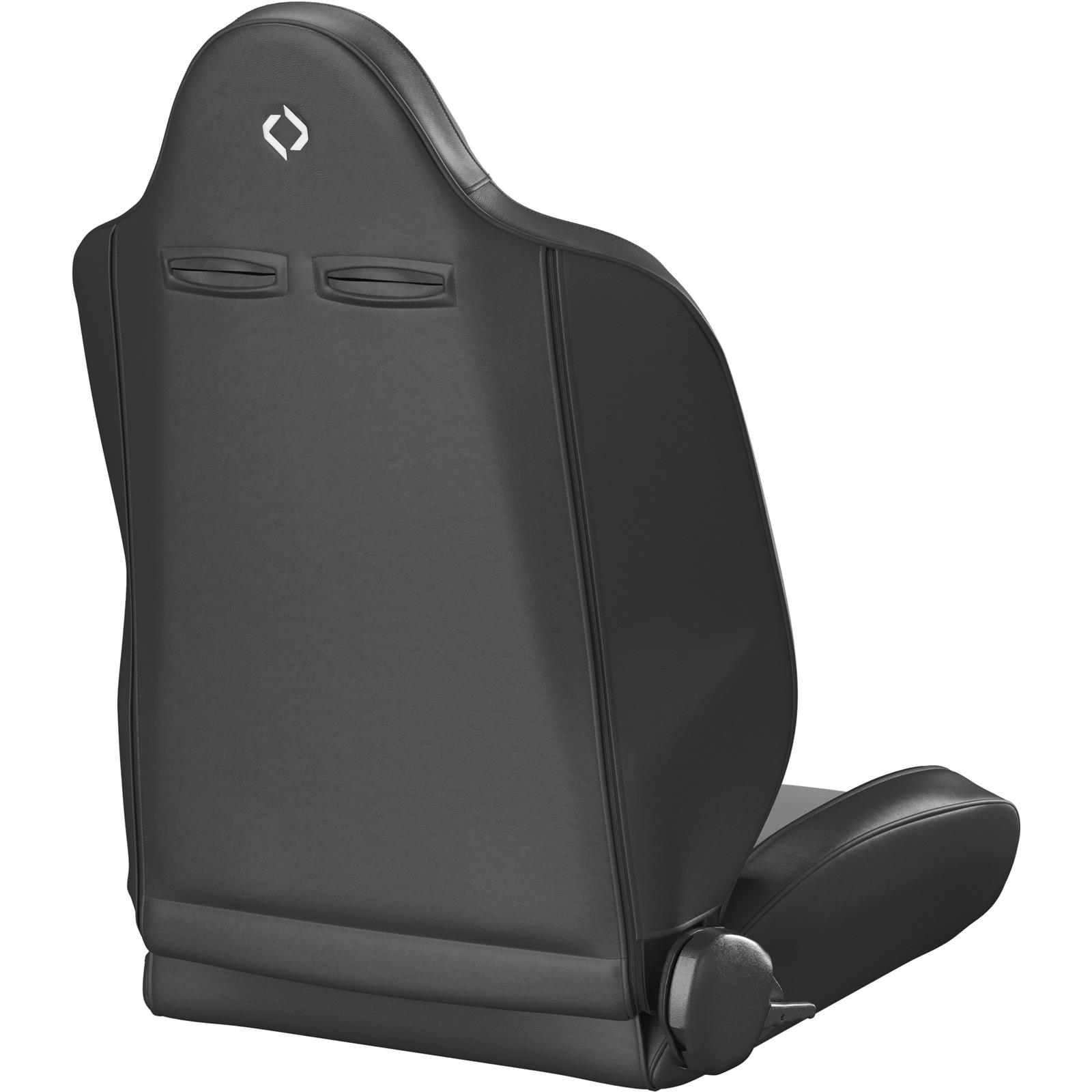 Corbeau Baja RS Suspension Black Vinyl Seat 66419PR Bucket and Bench Seats, Seats, Adjustable Bucket, Vinyl, Black, Gray Stitching, Gray Cloth Insert, Lever Recline, Pair thumbnail 5