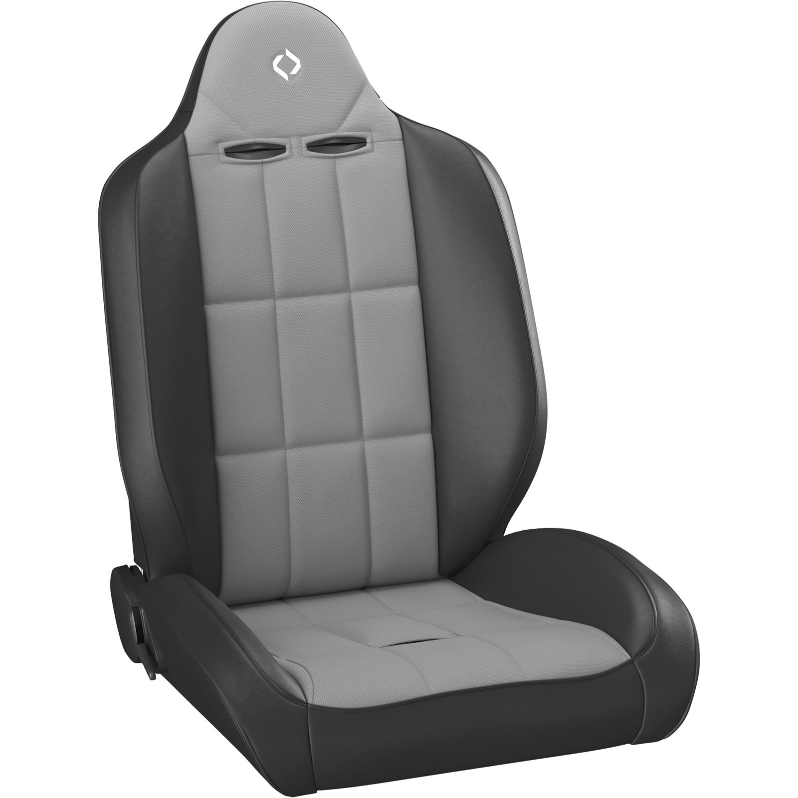 Corbeau Baja RS Suspension Black Vinyl Seat 66419PR Bucket and Bench Seats, Seats, Adjustable Bucket, Vinyl, Black, Gray Stitching, Gray Cloth Insert, Lever Recline, Pair thumbnail 2