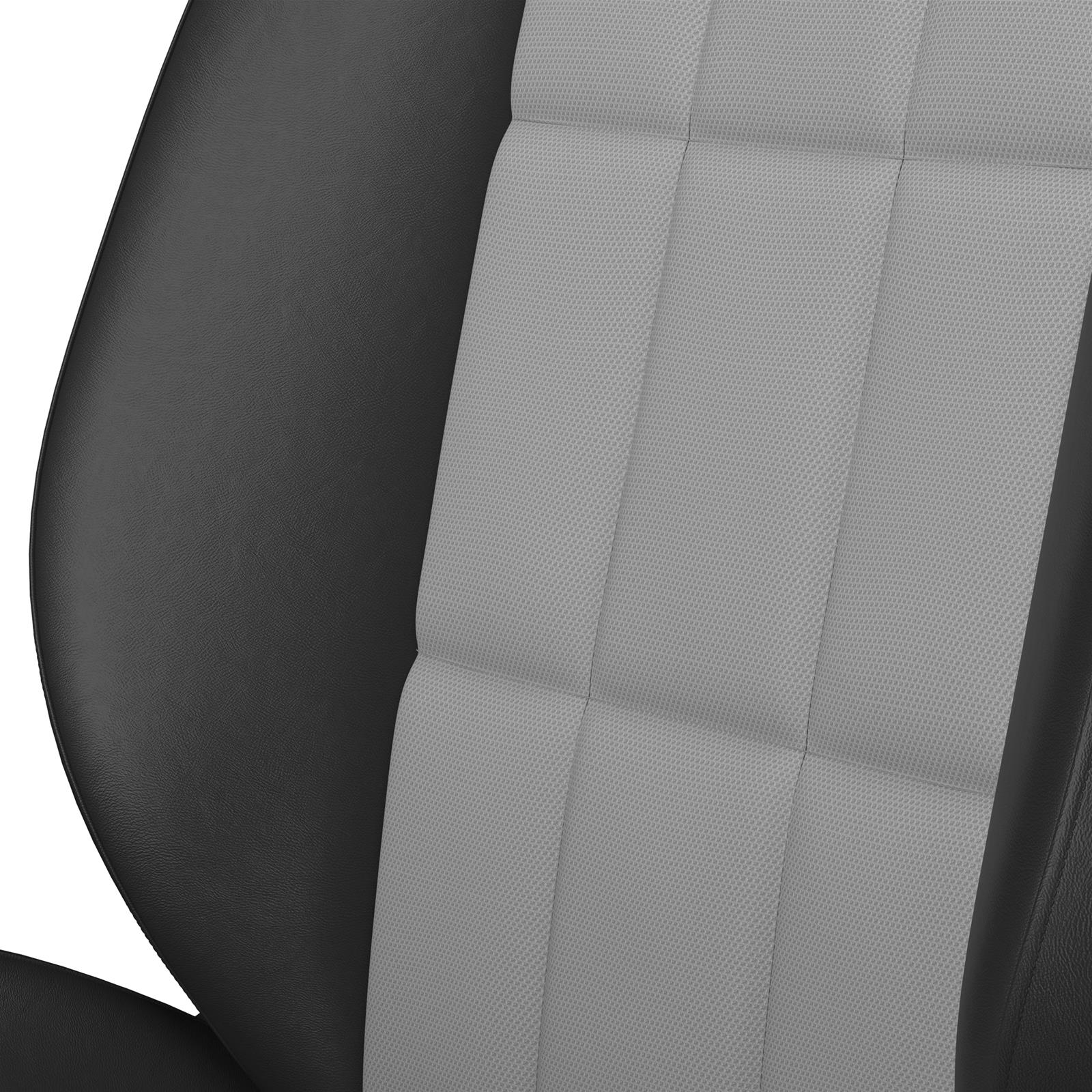 Corbeau Baja RS Suspension Black Vinyl Seat 66419PR Bucket and Bench Seats, Seats, Adjustable Bucket, Vinyl, Black, Gray Stitching, Gray Cloth Insert, Lever Recline, Pair