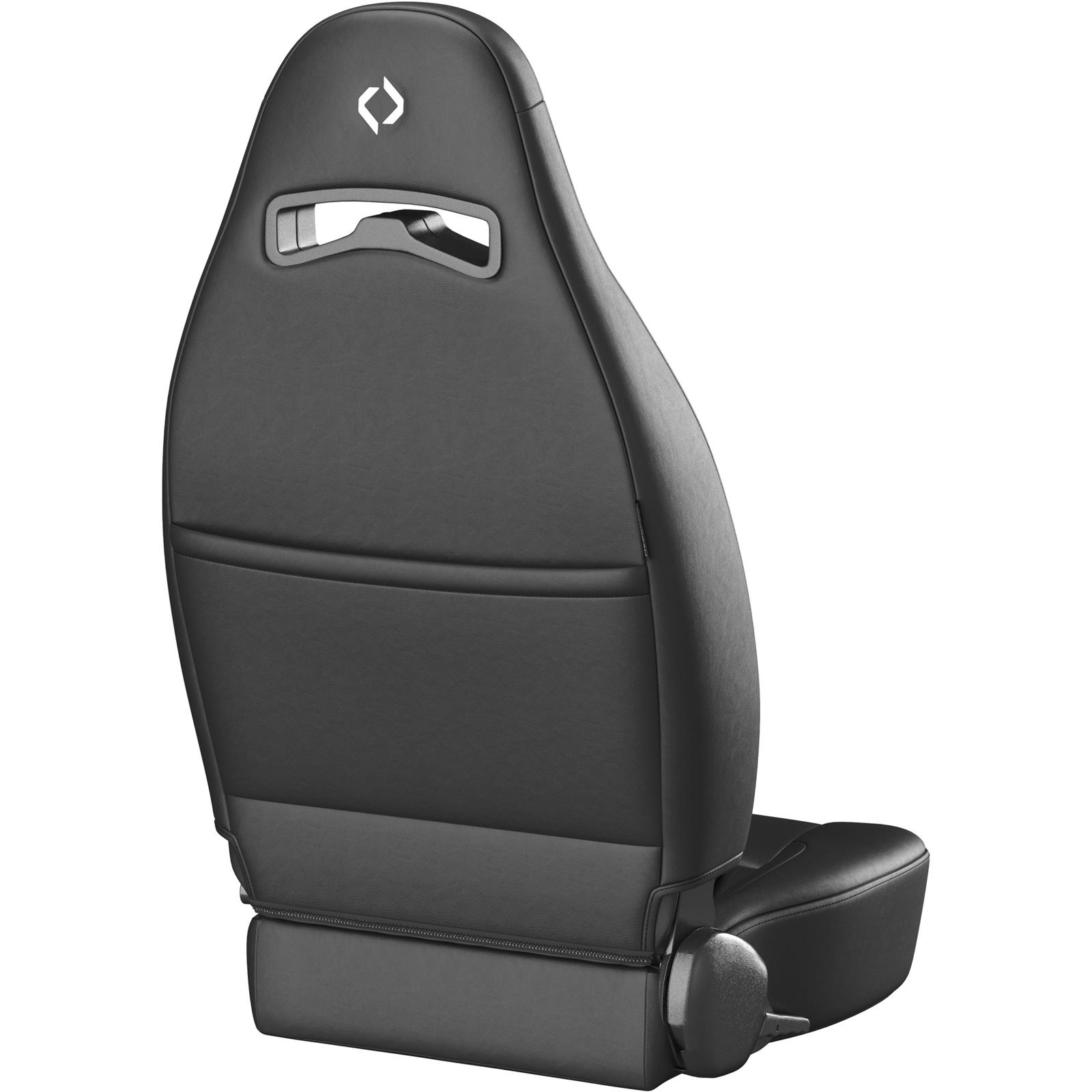 Corbeau Moab Black Vinyl Seat 70011PR Sport Seats , Vinyl/Black Cloth Pair thumbnail 2