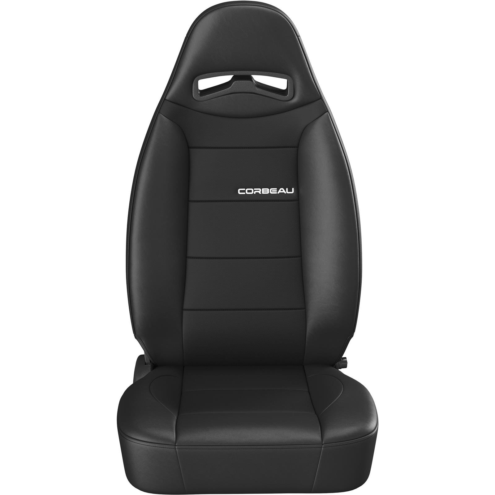 Corbeau Moab Black Vinyl Seat 70011PR Sport Seats , Vinyl/Black Cloth Pair thumbnail 3