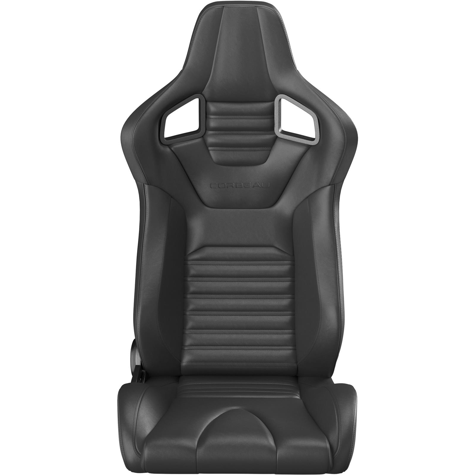 Corbeau Sportline RRS Black Vinyl Seat 74901PR Bucket and Bench Seats, Seats, Adjustable Bucket, Vinyl, Black, Stitching, Lever Recline, Pair thumbnail 4