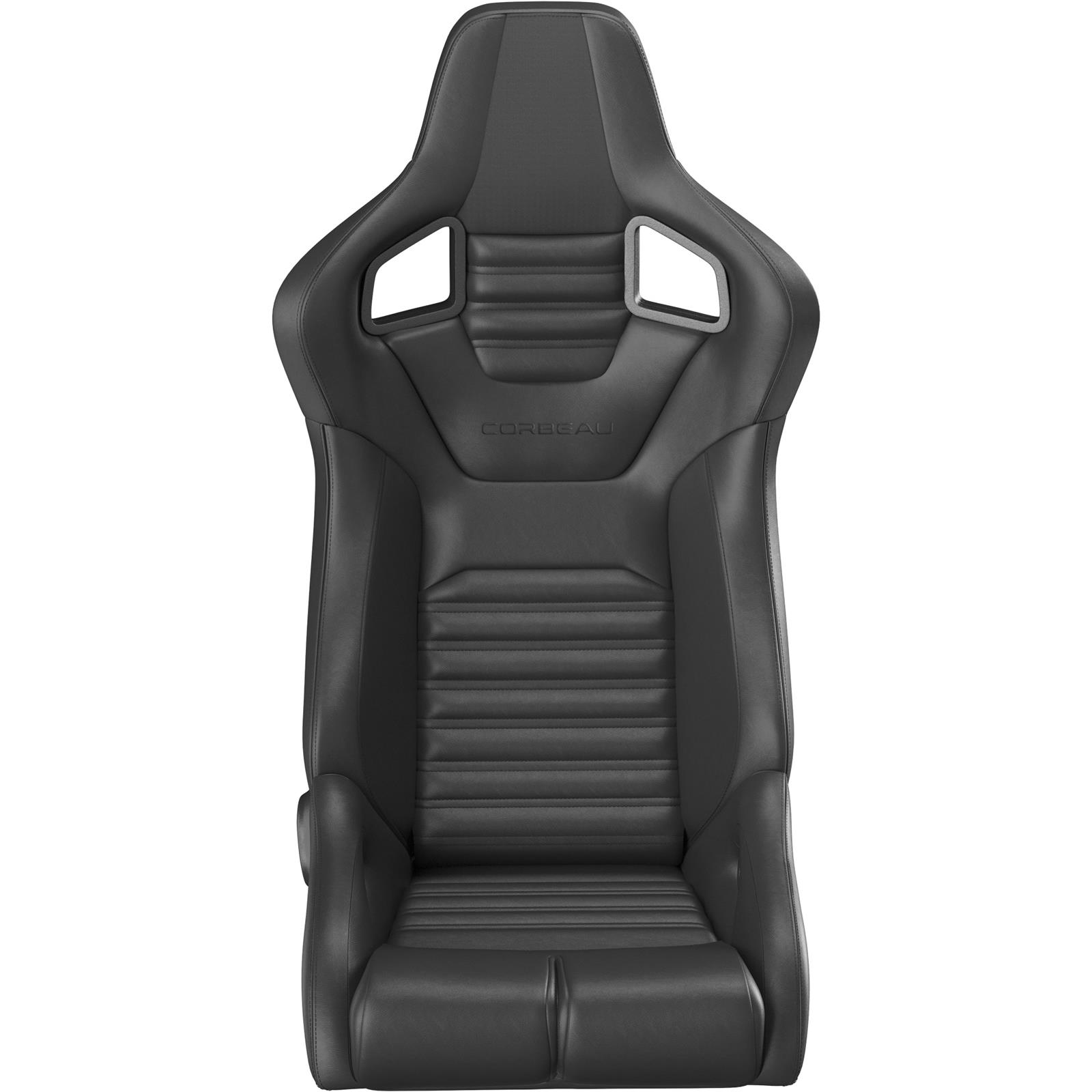 Corbeau Sportline RRB Black Vinyl Seat 84901PR Sport Seats , Vinyl/Black Cloth Pair thumbnail 4