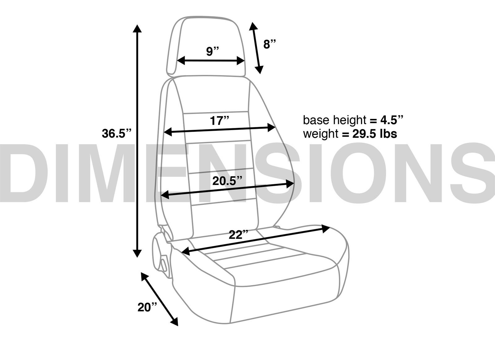 Corbeau Sport Black Leather Seat L90001PR Bucket and Bench Seats, Seats, Adjustable Bucket, Leather, Black, Stitching, Lever Recline, Pair thumbnail 3