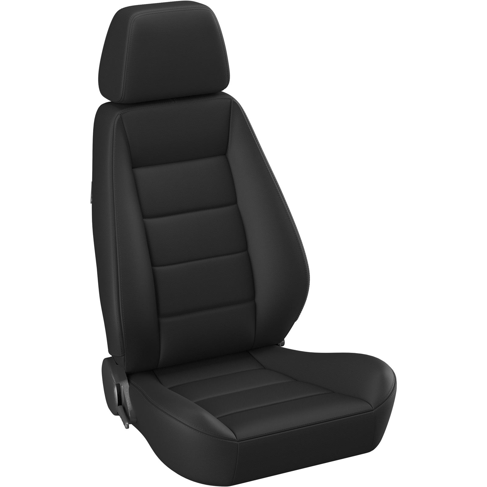 Corbeau Sport Black Cloth Seat 90001PR Bucket and Bench Seats, Seats, Adjustable Bucket, Cloth, Black, Stitching, Lever Recline, Pair thumbnail 4