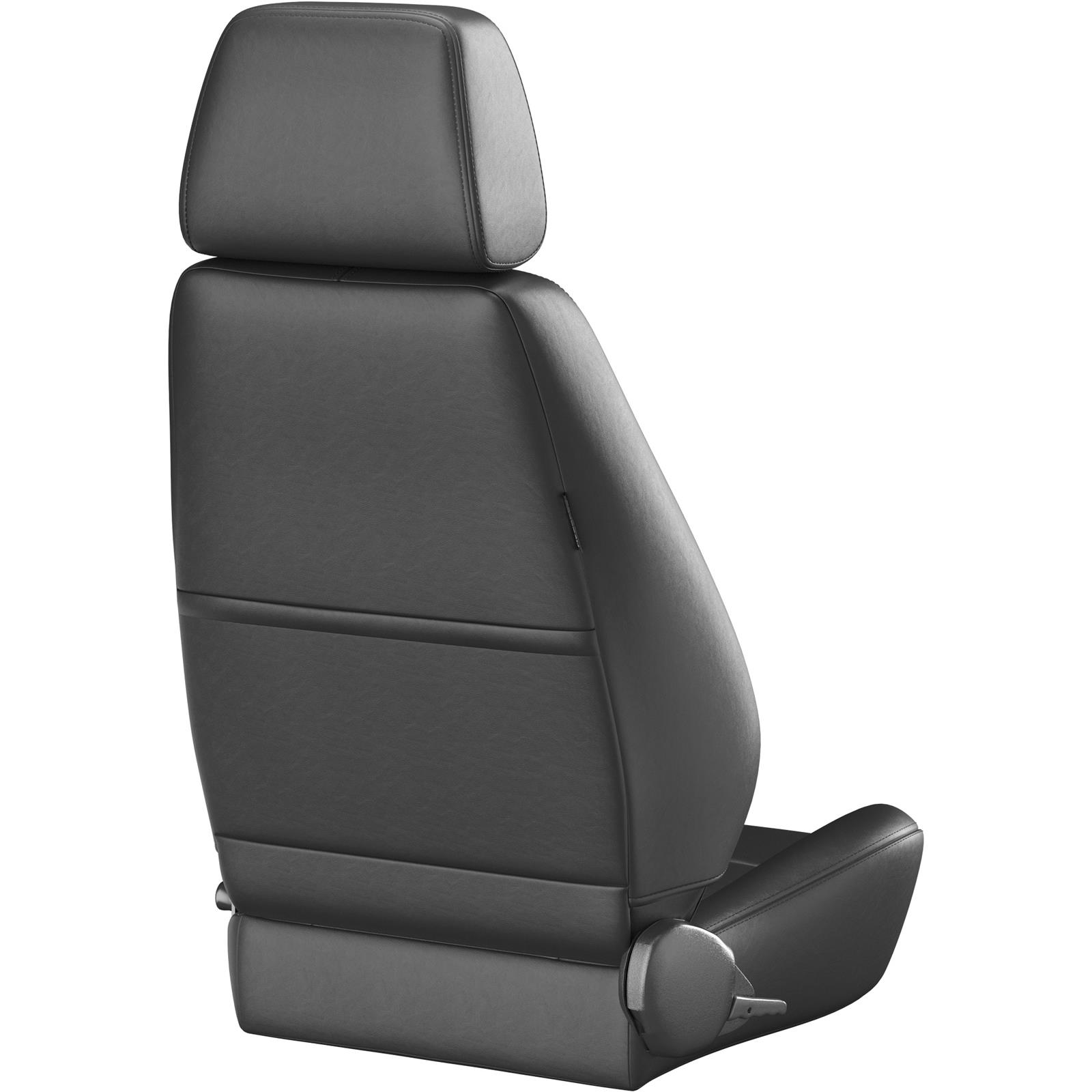 Corbeau Sport Black Vinyl Seat 90010PR Bucket and Bench Seats, Seats, Adjustable Bucket, Vinyl, Black, Stitching, Lever Recline, Pair thumbnail 2