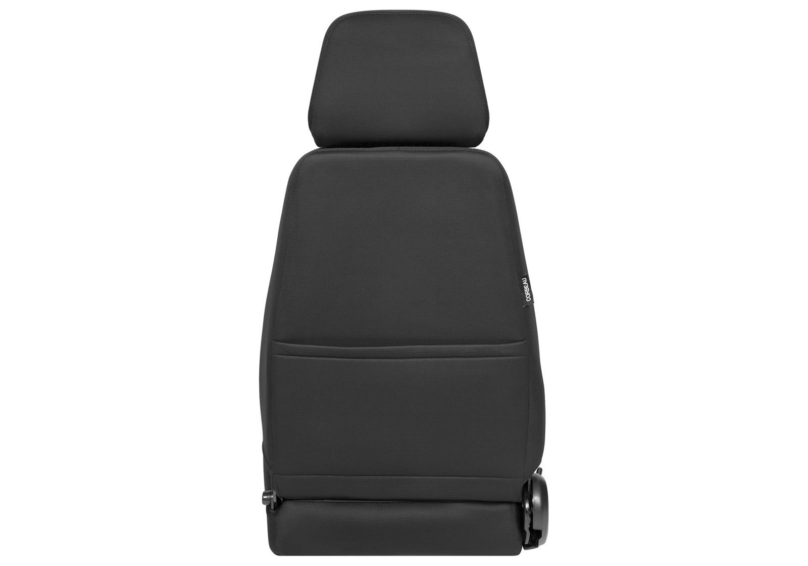 Corbeau Sport Black Leather Seat L90001PR Bucket and Bench Seats, Seats, Adjustable Bucket, Leather, Black, Stitching, Lever Recline, Pair thumbnail 4