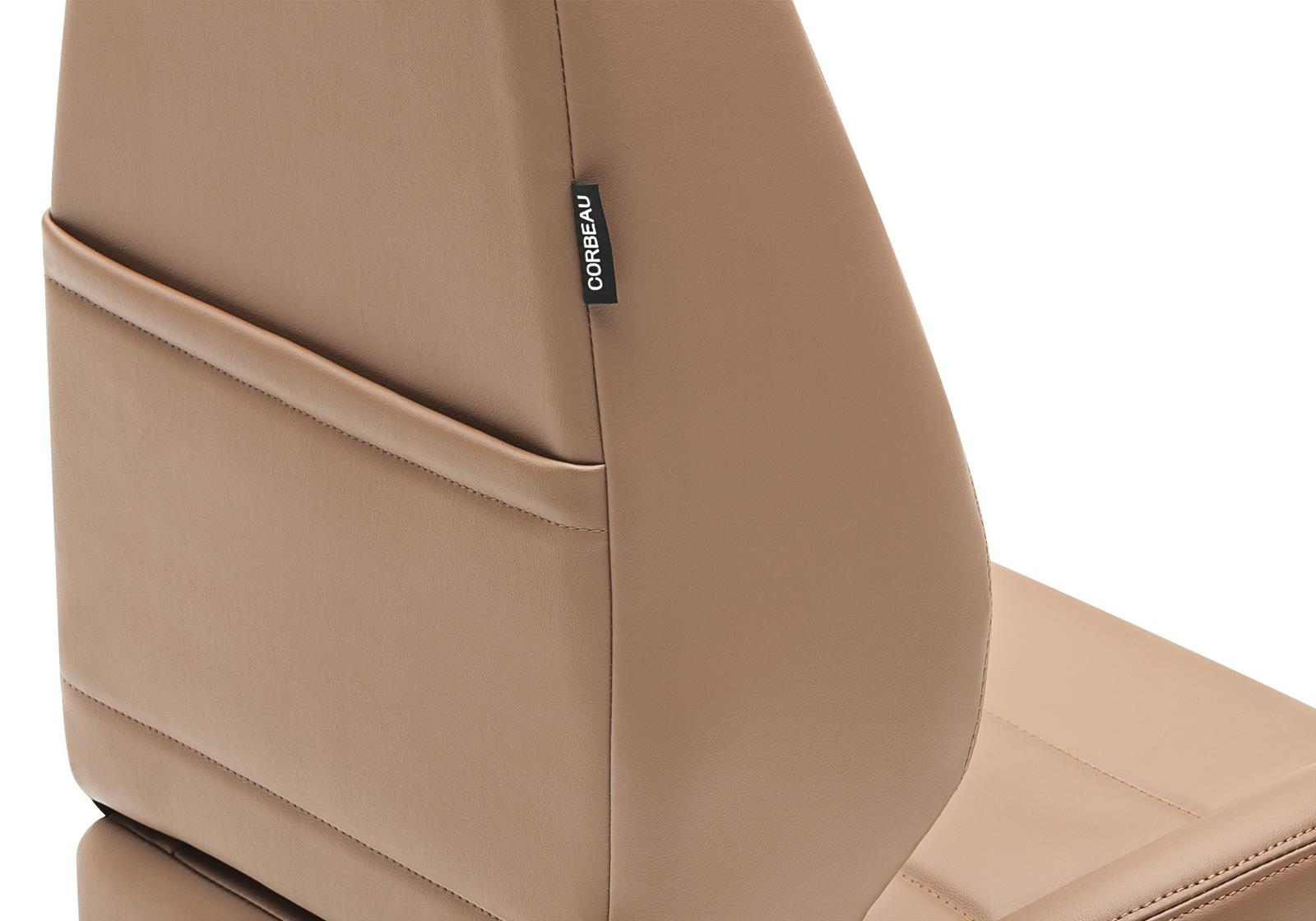 Corbeau Sport Black Leather Seat L90001PR Bucket and Bench Seats, Seats, Adjustable Bucket, Leather, Black, Stitching, Lever Recline, Pair thumbnail 2